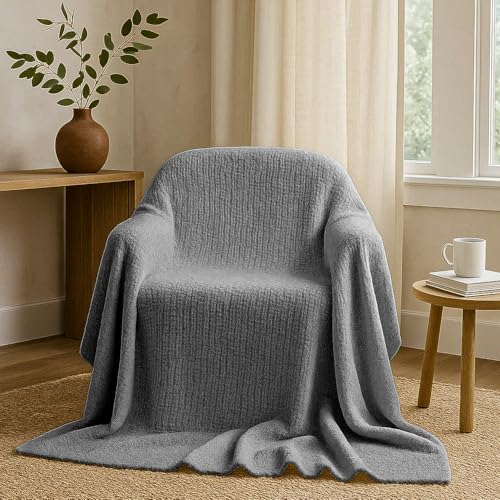 Ultra Soft Throw Blanket for Couch & Bed – Lightweight Fleece Blanket for Aesthetic Room Décor, Cozy Winter Blanket, Gift for Mom or Women - Dove Grey, 50x60 Inches - color: Dove Gray