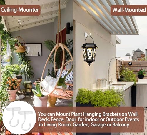 6Pack Ceiling Hooks Bulk 2.5in for Hanging Plants for Hanging Plants White - color: White, size: 2.5In 6Pack