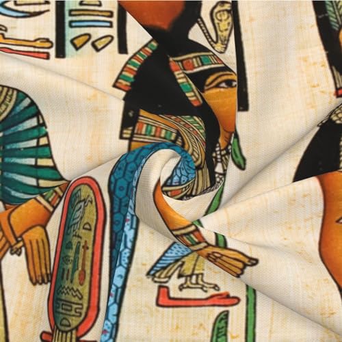 Egyptian Pillow Covers 18 x 18 Set of 2 Vintage Ancient Linen Throw Pillow Cover Queen Nefertari Decorative Pillowcases Farmhouse Home Decor for Couch Bed Sofa Outdoor, Churent-P0327-PC004 - color: Egyptian