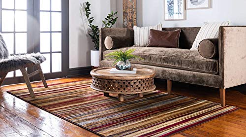 Unique Loom Barista Collection Area Rug - Icatu (8' x 10' Rectangle Beige/Brown) - size: 8' x 10' (Rectangular)