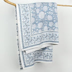 Levtex Home - Adare Blue - Throw - Bordered Floral - Blue, Navy and White - Quilted Throw (50x60in.) - Cotton - color: Blue