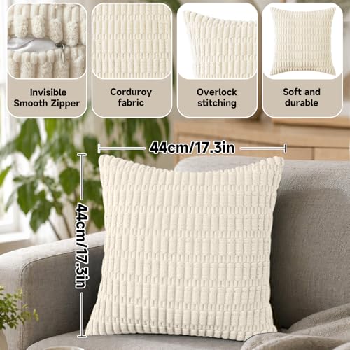 Chunky Knit Pillow Covers for Couch, Textured Cushion Cases for Sofa and Bed, Decorative Pillow Covers - color: Beige Corn Kernels Pillowcase