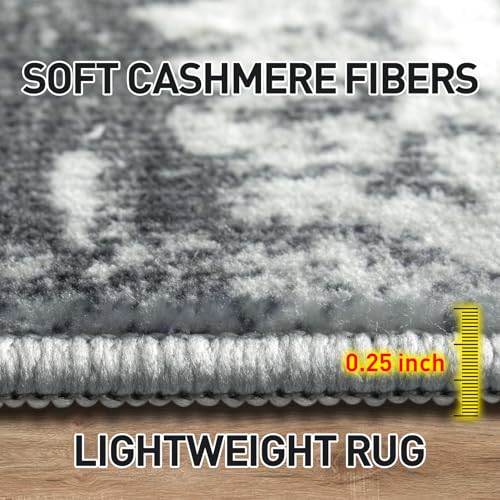 8x10 Area Rugs Washable Rug: Large Modern Abstract Living Room Rug Soft Anti-Skid Thin Carpet Indoor Floor Non-Shedding Carpets for Bedroom Dining Farmhouse Nursery Home Office Black Grey Gold - color: Black Grey/Gold, size: 8' x 10' (Rectangular)