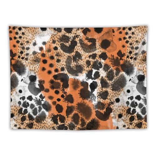 DDCBNS Leopard Print Tapestry Wall Hanging Black White Brown Watercolor Animal Skin Wall Hanging Tapestry Wall Art Home Décor for Bedroom Living Room Dorm Wall Décor 40" x 30" - color: Animal Skin_5, size: 40"L x 30"W