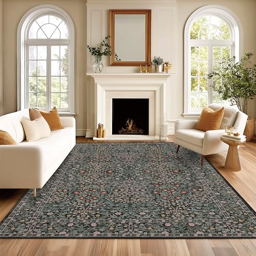 8x10 Rugs for Living Room Washable Green Area Rug Rugs for Bedroom - color: Green, size: 8' x 10' (Oblong)