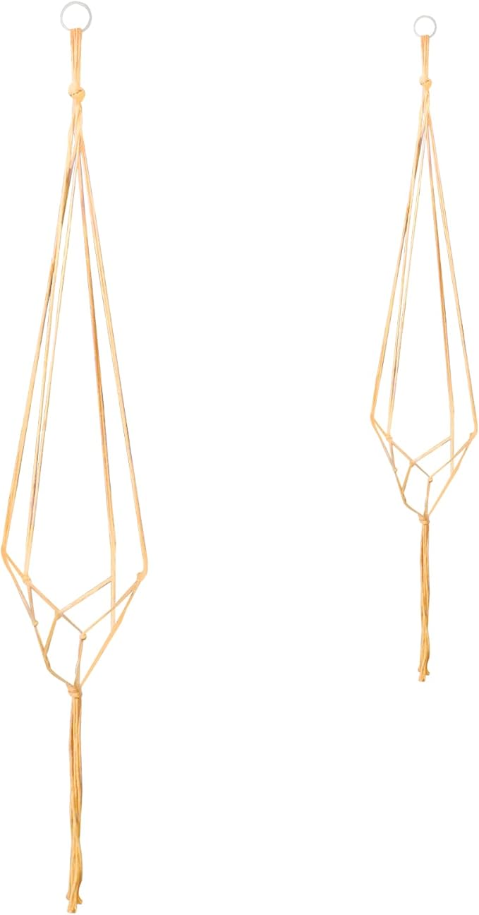 2 Pack Plant Hanger 48 Inches Indoor acrame Hanging Planters Flower Pot Plant Holder for Outdoor Decorations(Brown)