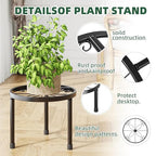 Simple Trending Metal Plant Stand Indoor Outdoor, Heavy Duty Flower Pots Stand, Anti-Rust Iron Plant Pot Shelf Holder for Multiple Plant (5 Pack Black)