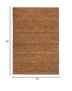 SAFAVIEH Natural Fiber Collection Accent Rug - 2' x 3', Gold, Handmade Jute, Braided Woven Design, Ideal for Entryway, Living Room, Bedroom (NF212E) - color: Gold, size: 2' x 3' (Rectangular)
