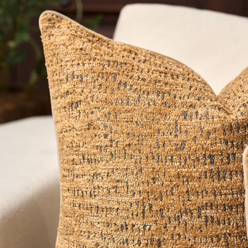 Yangest Chenille Pillow Cover 12 x 20 Inches, Thick Textured Rectangle Throw Pillow Cover Farmhouse Modern Soft Accent Couch Neutral Pillow Cover for Living Room Bedroom, Yellow - color: Yellow, size: 20" x 12" (Pack of 1)