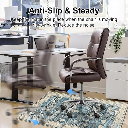 Washable Vintage Rug Area Rugs for Living Room Machine Washable Rug Boho Large Bedroom Rug Non Slip Low Pile Indoor Carpet Soft Non Shedding Stain Resistant Indoor Floor Thin Carpet