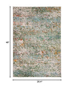 SAFAVIEH Madison Collection Accent Rug - 2'2" x 4', Green & Turquoise, Modern Abstract Design, Non-Shedding & Easy Care, Ideal for High Traffic Areas in Entryway, Living Room, Bedroom (MAD460Y) - color: Green/Turquoise, size: 2'2" x 4' (Rectangular)