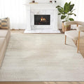 Abani Neutral Beige Area Rug 6' Round for Living Room, Bedroom - Zen Reiki Circles Pattern - Durable & Easy to Clean - color: Beige, size: 6' (Round)