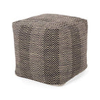 Foamma Pouf Ottoman Brown, 15"x15"x15.5" - Square Ottoman Foot Rest for Living Room and Bedroom, Pouf Footstool, Foot Rest for Couch, Boho Furniture for Home - color: Brown