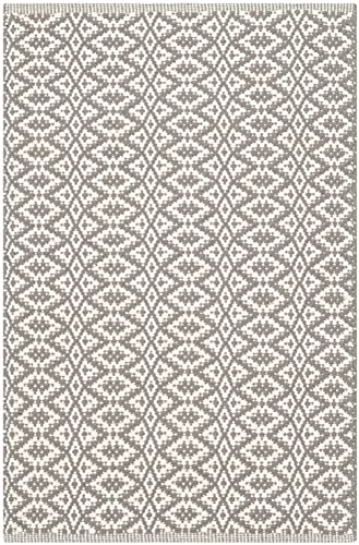 SAFAVIEH Montauk Collection Accent Rug - 2'3" x 3'9", Ivory & Grey, Handmade Cotton, Ideal for High Traffic Areas in Entryway, Living Room, Bedroom (MTK716A) - color: Ivory/Grey, size: 2'3" x 3'9" (Rectangular)