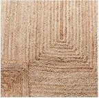 FRELISH DECOR Handwoven Jute Area Rug - 2x3 feet - Natural Yarn - Rustic Vintage Beige Braided Reversible Rug - Eco Friendly Rugs for Bedroom - Kitchen - Living Room - Farmhouse (2'x3')