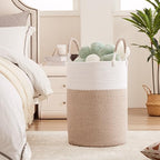 80L Extra Large Laundry Hamper Basket Tall Woven Rope Clothes Hamper Blanket Basket for Living Room Bathroom Bedroom Brown 16"L x 16"W x 22"H - color: Brown1, size: Extra Large (80L)
