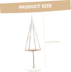 Hanging Woven Flower Basket Holder Natural Macrame Plant Pot Tray for Use for Plants Like and Ferns Decor