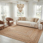 SAFAVIEH Area Rug 6x9 - Cape Cod Collection - Natural Brown, Handmade Braided Flat Weave Jute (CAP252A) - size: 6' x 9' (Rectangular)