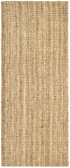 SAFAVIEH Natural Fiber Collection Runner Rug - 2'6" x 10', Natural Brown, Handmade Jute, Farmhouse Style, Chunky Textured Thick Pile (NF447A) - color: Natural, size: 2'6" x 10' (Runner)