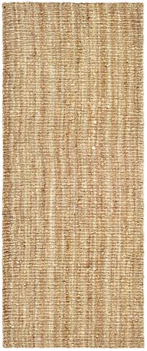 SAFAVIEH Natural Fiber Collection Runner Rug - 2'6" x 6', Natural Brown, Handmade Jute, Farmhouse Style, Chunky Textured Thick Pile (NF447A) - color: Natural, size: 2'6" x 6' (Runner)