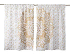 Popular Handicrafts Indian Hippie Bohemian Beautiful Passion Ombre Color Mandala Curtain Panels White Gold - color: Gold, size: 36"W x 51"L (Pack of 2)
