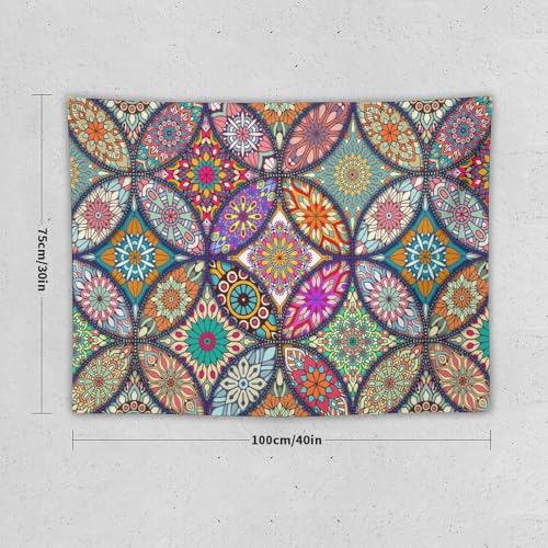 Boho Mandala Tapestry Retro Circle Paisley Ethnic Tribal Hippie Colorful Pattern Wall Hanging Tapestries Home Decor for Living Room Bedroom Apartments Farmhouse Dorm,40inx30in (102×76cm)【Small】 - color: Boho-13, size: 40Wx30L