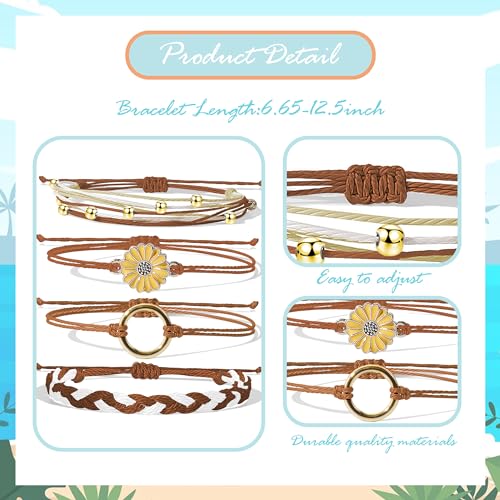 choice of all String Bracelets for Women Boho Wave Surfer Beach Wear Cute Bracelets Set Summer Friendship Jewelry Accessories Beach Stuff - color: B3:purple beach surfer bracelets