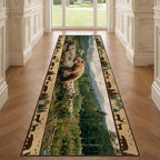 Rustic Cabin Runner Rug 4x10, Lodge Cabin Bear Runners, Southwest Country Wildlife Rug Non-Shedding & Easy Care, for Living Room Bedroom Kids Bedroom - color: Bear, size: 4' X 10'(runner)