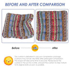 Boho Floor Pillow, Large Meditation Pillows for Adults, Meditation Mat Washable, Soft Meditation Cushion for Yoga Living Room Tatami Sitting Home Decor (Style 1)