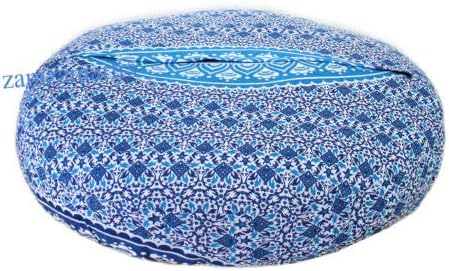 Decorative Ombre Mandala Large Round Pillow Sham Floor Cushion Bohemian Ottoman Pouf Footstool Case Outdoor Yoga Mat Boho Decor Sofa Cover