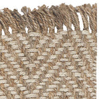 SAFAVIEH Natural Fiber Collection Accent Rug - 3' x 5', Bleach & Natural, Handmade Chevron Fringe Jute, Ideal for High Traffic Areas in Entryway, Living Room, Bedroom (NF458A) - size: 3' x 5' (Rectangular)