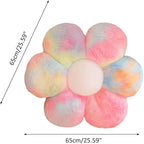 lannery Flower Plush Throw Pillows, Flower Floor Pillow Seating Cushion Toy for Reading, Room, Watching TV (25.6", Color)
