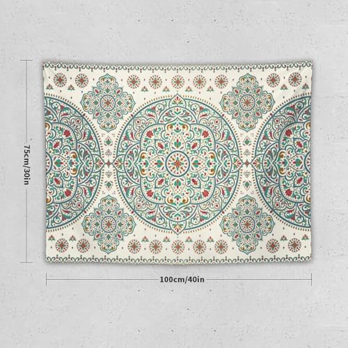 KANEPE Mandala Tapestry Blue Green Red Luxury Floral Pattern Wall Hanging Tapestries Home Decor for Living Room Bedroom Apartments Farmhouse Dorm,40inx30in (102×76cm)【Small】 - color: Boho-8, size: 40Wx30L