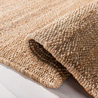 SAFAVIEH Area Rug 8x10 - Natural Fiber Collection - Large - Natural, Handmade Woven Jute, Boho Fringe Design, Ideal for Living Room, Bedroom, Dining Space (NF368A) - color: Natural, size: 8' x 10' (Rectangular)