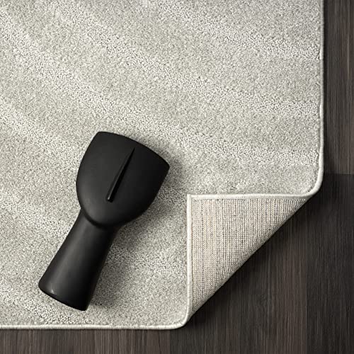 LUXE WEAVERS Modern Geometric Wave Gray 2x3 Area Rug - color: Grey, size: 2' x 3' (Rectangular)