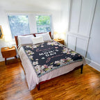 Pure Country Weavers Mom's Day Cherry Blossoms - Navy Blanket - Gift Tapestry Throw Woven from Cotton - Made in The USA (72x54) - color: Cherry Blossoms - Navy, size: 72x54