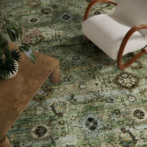 Machine Washable Small Rugs for Kitchen: Door Mat Indoor Entrance 2x3 Throw Rug Stain Resistant Non-Slip Low Pile Soft Carpets for Entryway Front Door Indoor Entrance Entry Bedroom - color: Green and Beige, size: 2' x 3' (Rectangular)