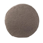 Howard Elliott Collection Barbet Round Foot Pouf Ottoman with Removable Zipper Cover, Woven Polyester Fabric Filled with Fiber and EPS Beads for Footrest or Extra Seating, 22x22x15 Inch, Chocolate - color: Brown