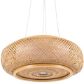 Bamboo Pendant Light 3 Light Handmade Woven Hanging Ceiling Light Wicker Rattan Hanging Lights Fixture for Bedroom, Kitchen Island