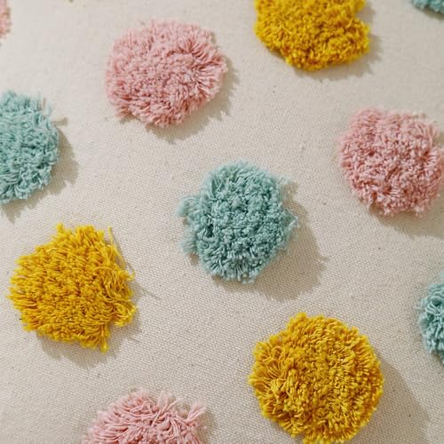 Holibeat Joyful Dot 20" x 12" Pillow Covers Decorative Throw Pillowcases Pink Blue Orange (Pack of 2) - size: 20" x 12" (Pack of 2)