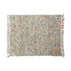 Creative Co-Op Woven Acrylic Bouclé Throw Blanket with Fringe, Multicolor