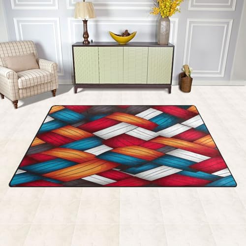 YETTASBIN Ultra Soft Area Rug, Basket Texture Non-Slip Washable Floor Mat Stain Resistant Indoor Rugs for Living Room Bedroom Dorm Entryway Hallway Home Office Decor, 31 x 20 Inch - size: 31 x 20 Inch