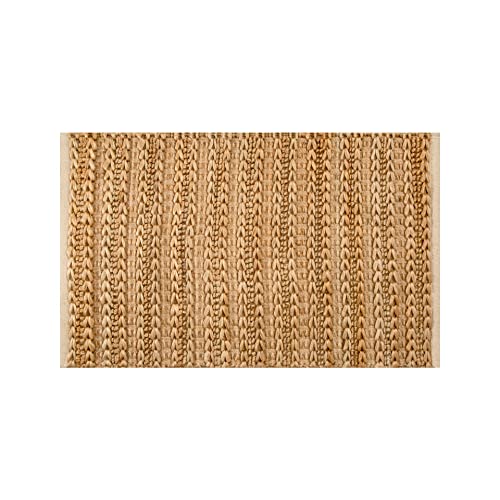 Ramanta Home Jute Patsan 24x36 Inches Natural Rug, Farmhouse Neutral Boho Small Doormat Rugs for Bedroom, Living Room, Entryway, Kitchen, Indoor | Rustic Handwoven Door Carpet Mat for Home Décor - color: Natural Jc, size: 2' x 3' (Rectangular)