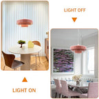 Hanging Lamp Pink Plug in Pendant Light Mid Century Modern Pendant Lamp Fixtures Nordic Hanging Light Style Pendant Lighting Metal Shade for Living Room Dining Room Bedroom Kitchen Island - color: Standard-Pink (13.5in)