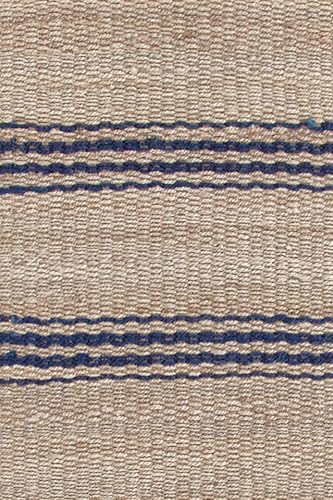 Dash & Albert Jute Ticking Indigo Handwoven Rug, 8.5 X 11.5 Feet, Blue Stripe Pattern - color: Jute Ticking Indigo, size: 8'6" x 11'6" (Rectangular)