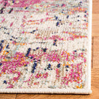 SAFAVIEH Madison Collection Runner Rug - 2'2" x 10', Grey & Pink, Modern Abstract Design, Non-Shedding & Easy Care, Ideal for High Traffic Areas in Living Room, Bedroom (MAD460A) - color: Grey/Pink, size: 2'2" x 10' (Runner)