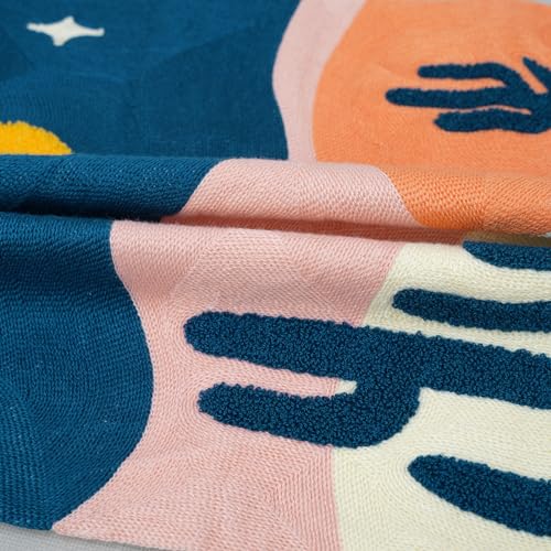 JASEN Abstract Boho Pillow Covers 18x18,Soft Mid Century Geometric Cactus Decorative Throw Pillows for Couch Bed Sofa Bedroom（Only 1 Pillow Cover） (Cactus, 18" x 18") - color: Cactus, size: 18" x 18" (Pack of 1)