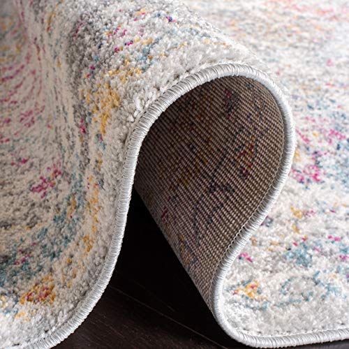 SAFAVIEH Madison Collection Runner Rug - 2'3" x 14', Grey & Gold, Boho Chic Distressed Design, Non-Shedding & Easy Care, Ideal for High Traffic Areas in Living Room, Bedroom (MAD611F) - color: Grey/Gold, size: 2'3" x 14' (Runner)