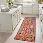 SAFAVIEH Cape Cod Collection Runner Rug - 2'3" x 12', Red & Multi, Handmade Jute & Cotton, Woven Braided Design (CAP202A) - color: Red/Multi, size: 2'3" x 12' (Runner)