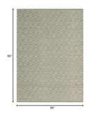SAFAVIEH Montauk Collection Accent Rug - 3' x 5', Ivory & Green, Handmade Flat Weave Cotton, Ideal for High Traffic Areas in Entryway, Living Room, Bedroom (MTK515H)